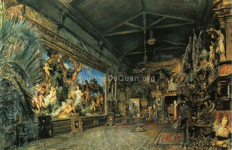 Das Atelier vor der Versteigerung( Hans Makart's Studio Before the Auction) - 鲁道夫·里特尔·冯·奥特